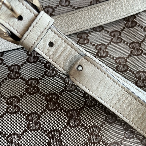 Authentic Gucci GG Canvas and Leather Abbey Messenger Bag - Picture 7 of 16